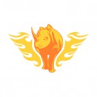 Flamboyant rhinoceros , decals stickers