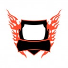 Black and red flames template , decals stickers