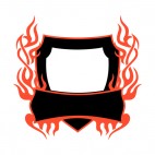 Black and red flames template , decals stickers