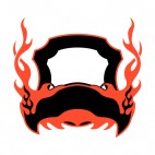 Black and red flames template , decals stickers