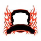 Black and red flames template , decals stickers