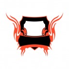 Black and red flames template , decals stickers