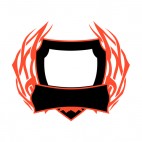 Black and red flames template , decals stickers