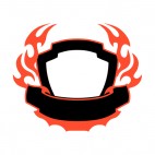 Black and red flames template , decals stickers