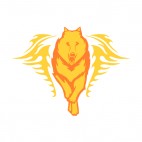 Flamboyant wolf running, decals stickers