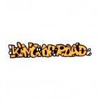 Orange king of road word graffiti, decals stickers