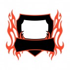 Black and red flames template , decals stickers