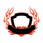 Black and red flames template , decals stickers