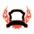 Black and red flames template , decals stickers