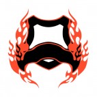 Black and red flames template , decals stickers