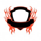 Black and red flames template , decals stickers