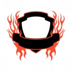 Black and red flames template , decals stickers