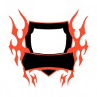 Black and red flames template , decals stickers