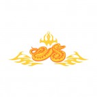 Flamboyant snake, decals stickers