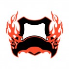 Black and red flames template , decals stickers