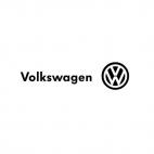 Volkswagen logo and text, decals stickers