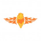 Flamboyant lion running, decals stickers
