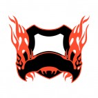 Black and red flames template , decals stickers
