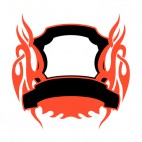 Black and red flames template , decals stickers