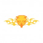 Flamboyant wolf head roaring, decals stickers