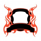 Black and red flames template , decals stickers