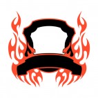 Black and red flames template , decals stickers