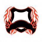 Black and red flames template , decals stickers