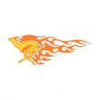 Flamboyant gazelle running, decals stickers