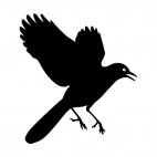 Bird with wings open, decals stickers