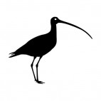 Crane bird with long beak, decals stickers