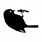 Sparrow holding to a twig, decals stickers