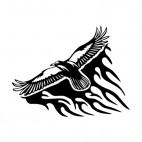 Flamboyant eagle flying , decals stickers