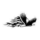 Flamboyant eagle flying , decals stickers