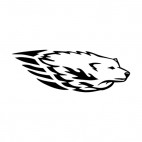 Flamboyant wolf head, decals stickers