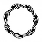 Round flames, decals stickers