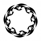 Round flames, decals stickers