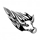 Flamboyant bull head with big nose ring , decals stickers
