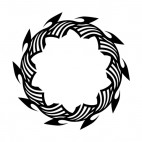 Round flames, decals stickers