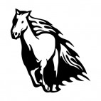 Flamboyant horse running , decals stickers