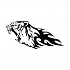 Flamboyant tiger head roaring , decals stickers