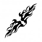 Symmetric flames, decals stickers