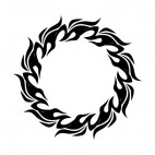 Round flames, decals stickers