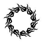 Round flames, decals stickers