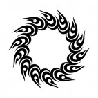 Round flames, decals stickers