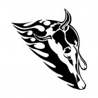 Flamboyant bull running , decals stickers