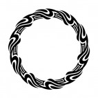 Round flames, decals stickers