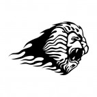 Flamboyant lion head roaring , decals stickers