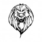 Angry lion face mascot, decals stickers