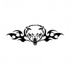 Flamboyant wolf head roaring, decals stickers