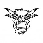 Angry bull face mascot, decals stickers